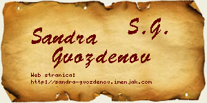 Sandra Gvozdenov vizit kartica